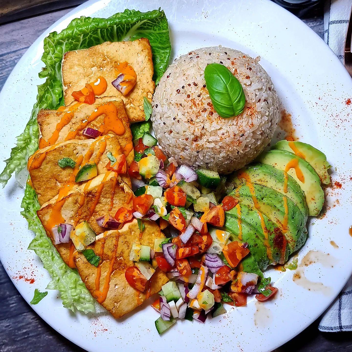 Soy and Garlic Tofu with Chunky Salsa