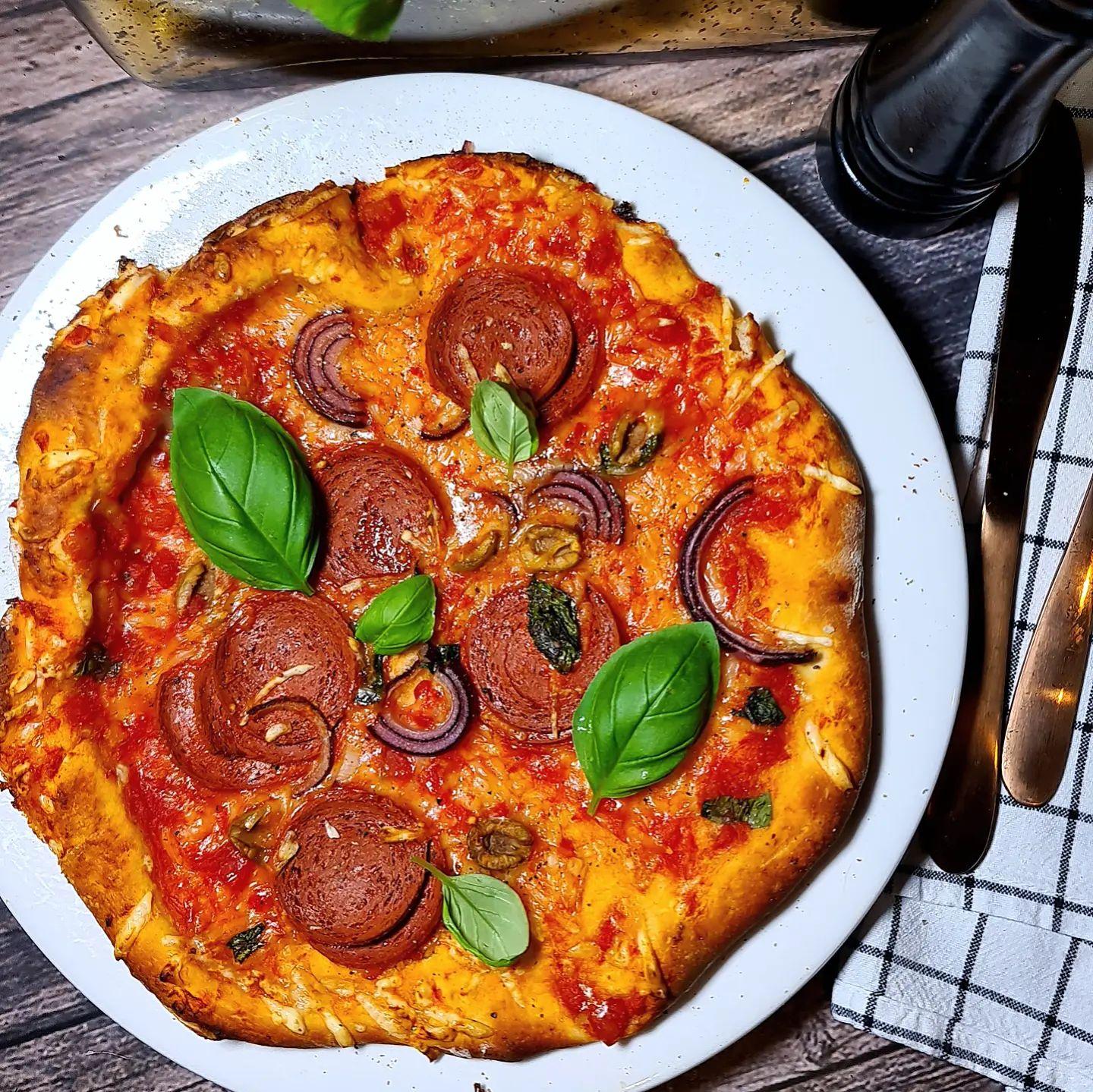 Vegan Pizza Diavola with Sourdough Base