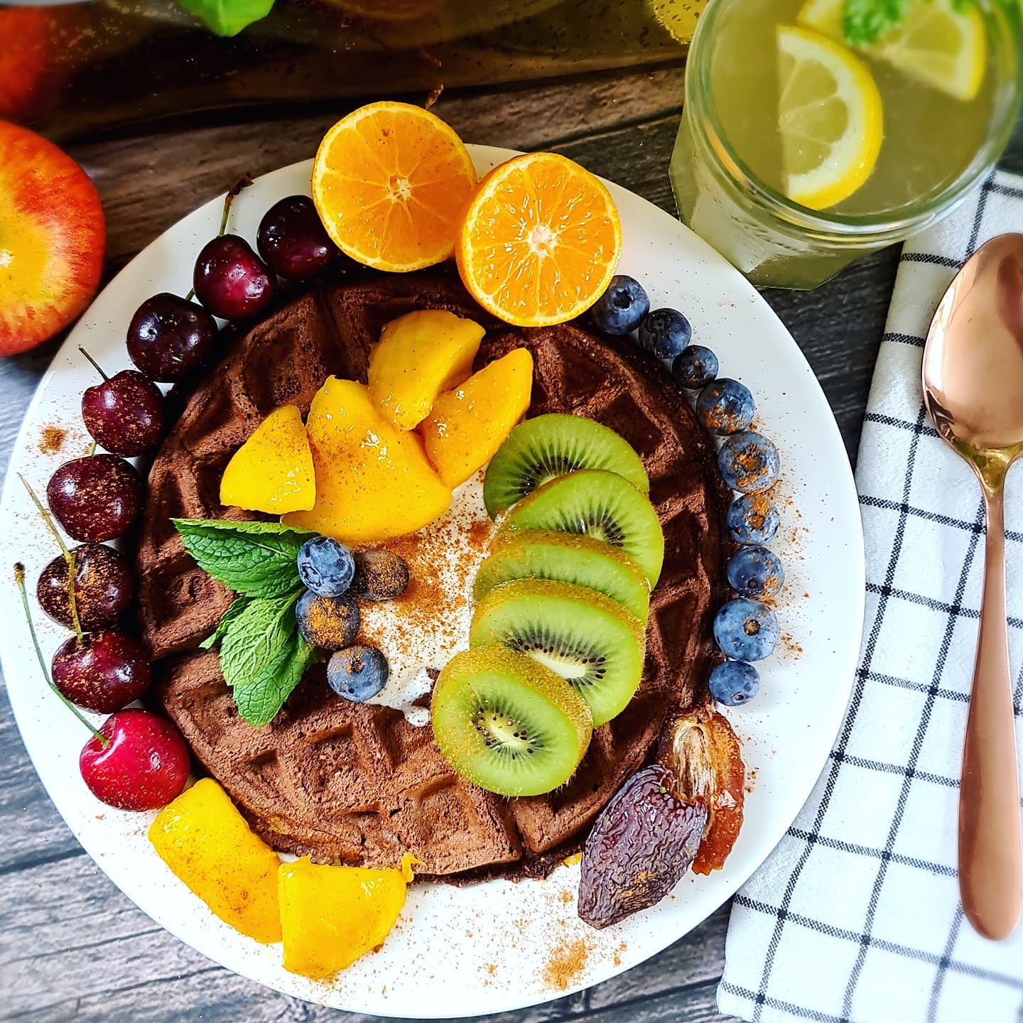 High Protein Chocolate Salted Caramel Waffle