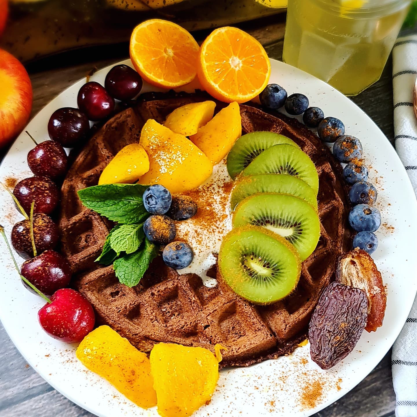 High Protein Chocolate Salted Caramel Waffle