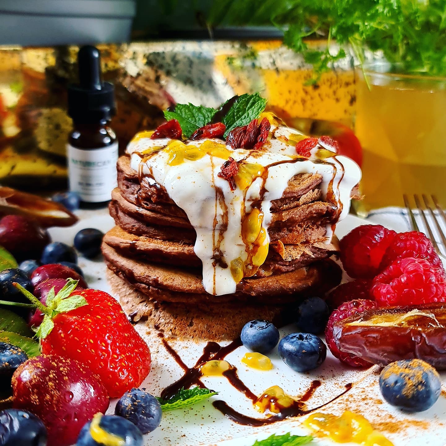 Chocolate Spelt Cbd Pancakes