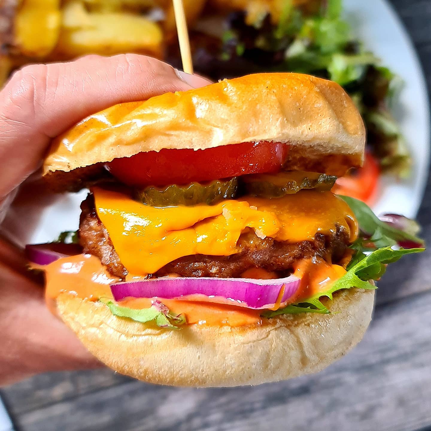 Beyond Meat Vegan Burger with Toppings