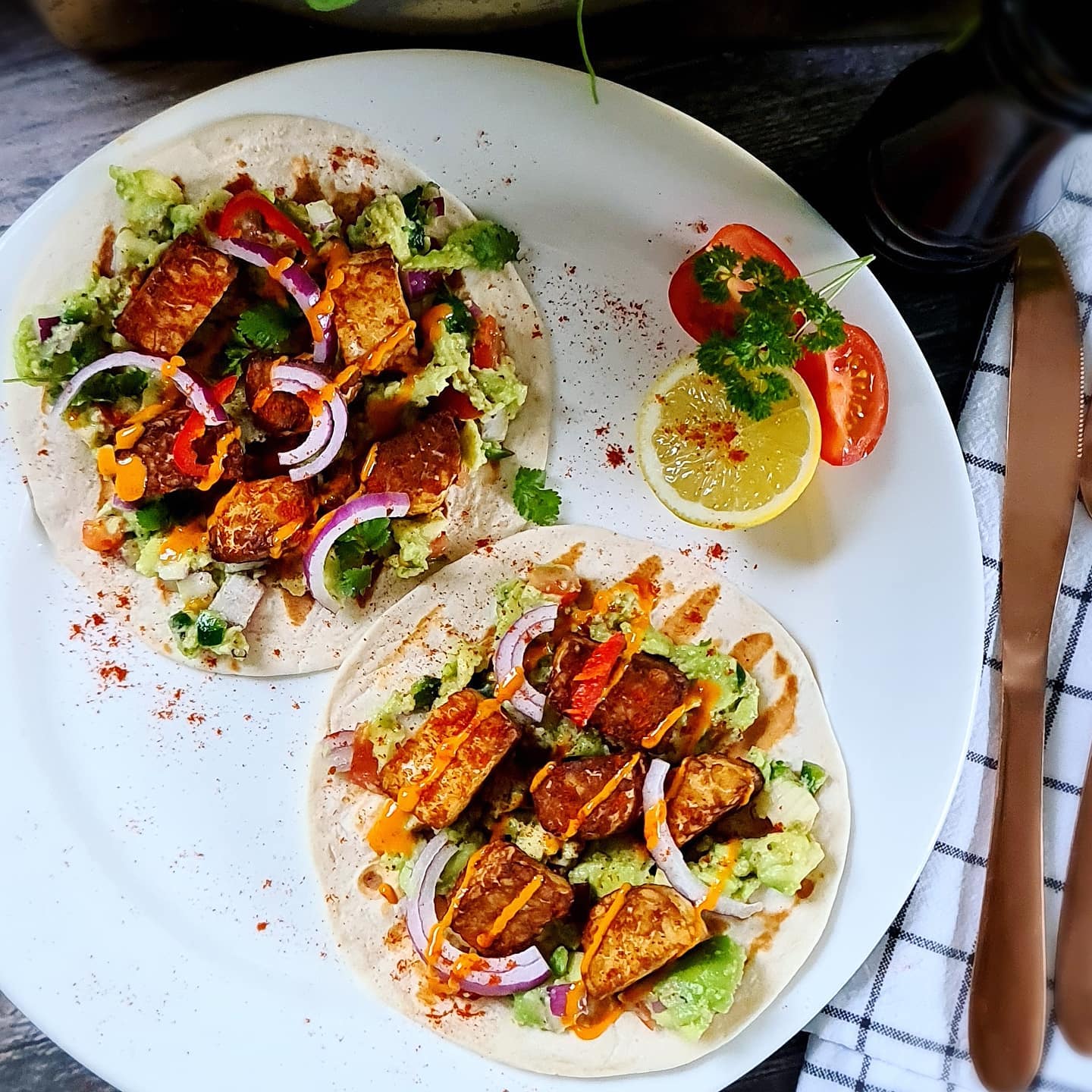 Vegan Tempeh Tacos with Spices