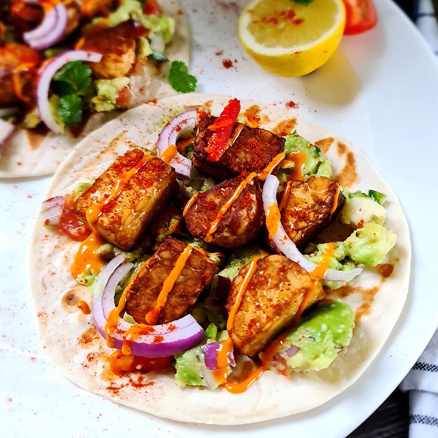 Vegan Tempeh Tacos with Spices