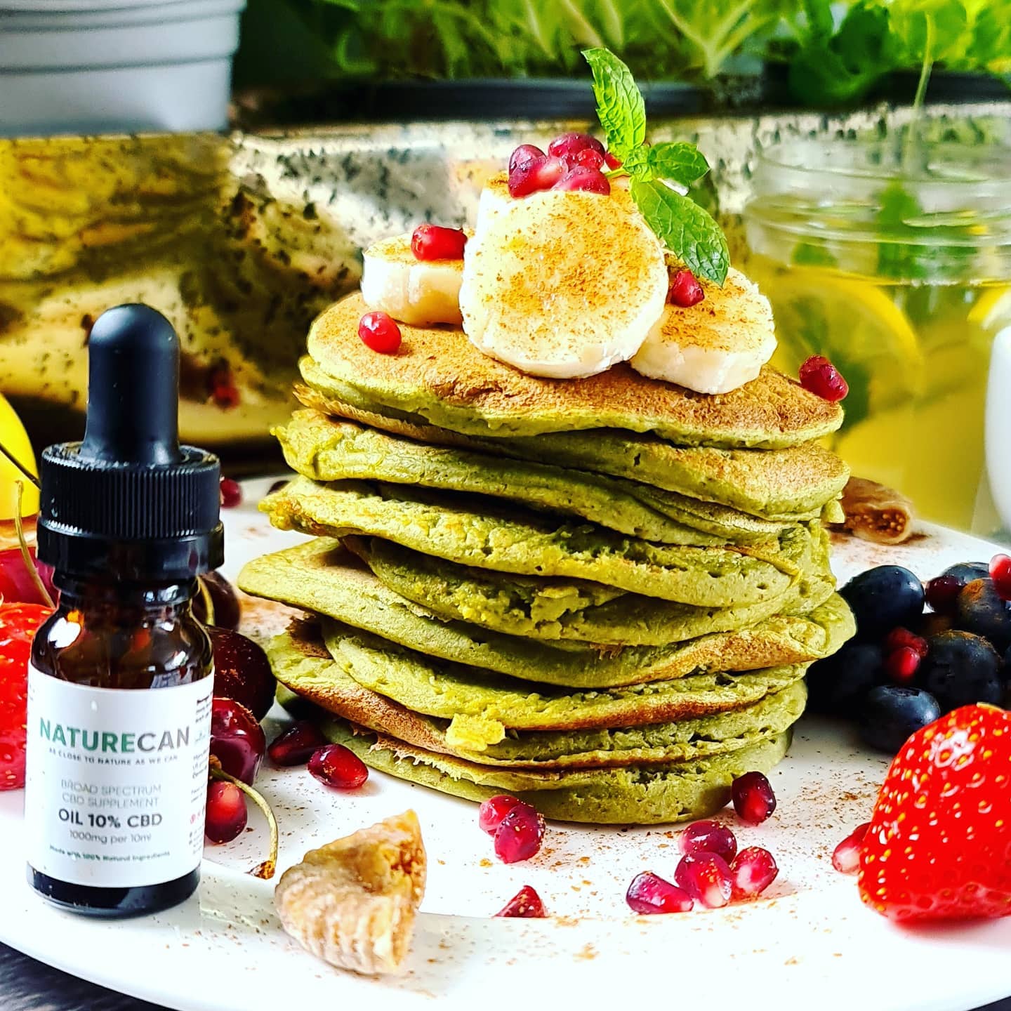 Protein Spinach Pancakes with Cbd (Gluten-Free)