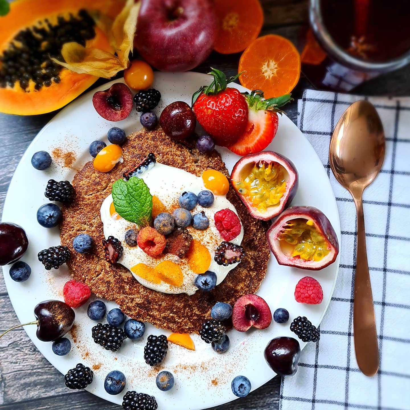 Vegan Buckwheat Pancakes with Banana and Chia