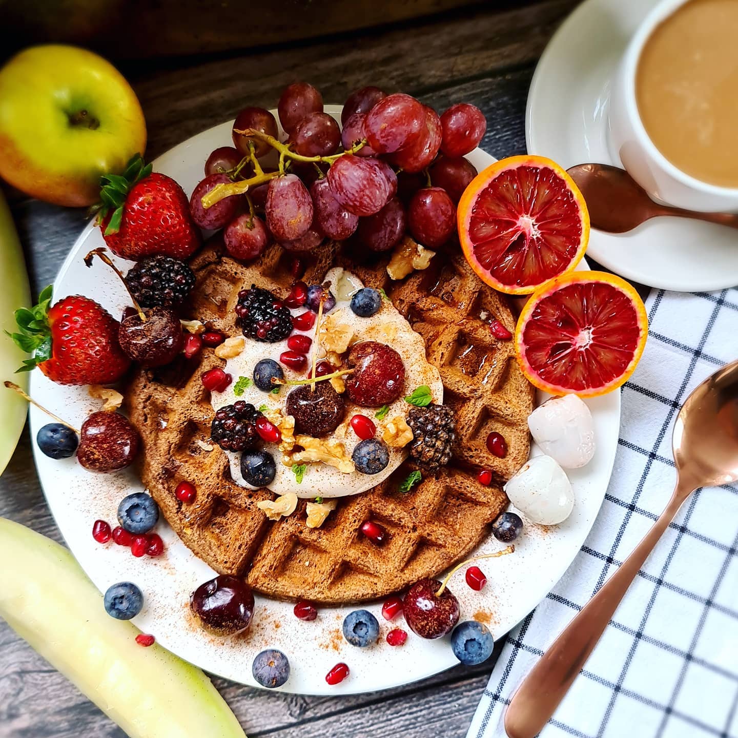 Walnut and Cinnamon Waffle