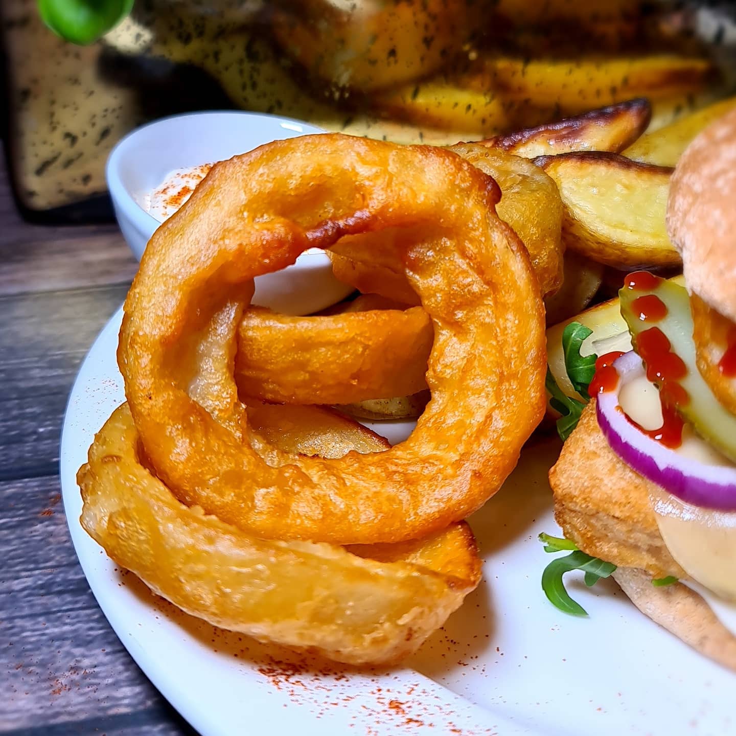 Vegan Filet-O-Fish Style Burger with Wedges