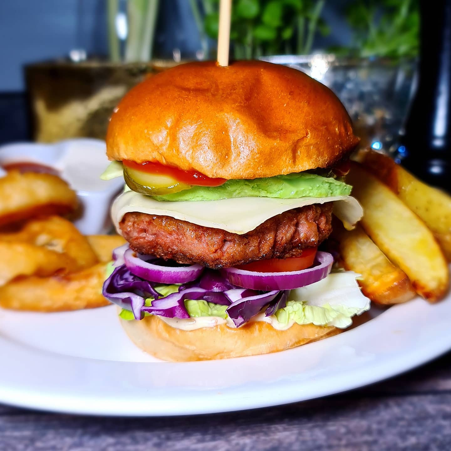 Vegan Beyond Burger with Toppings