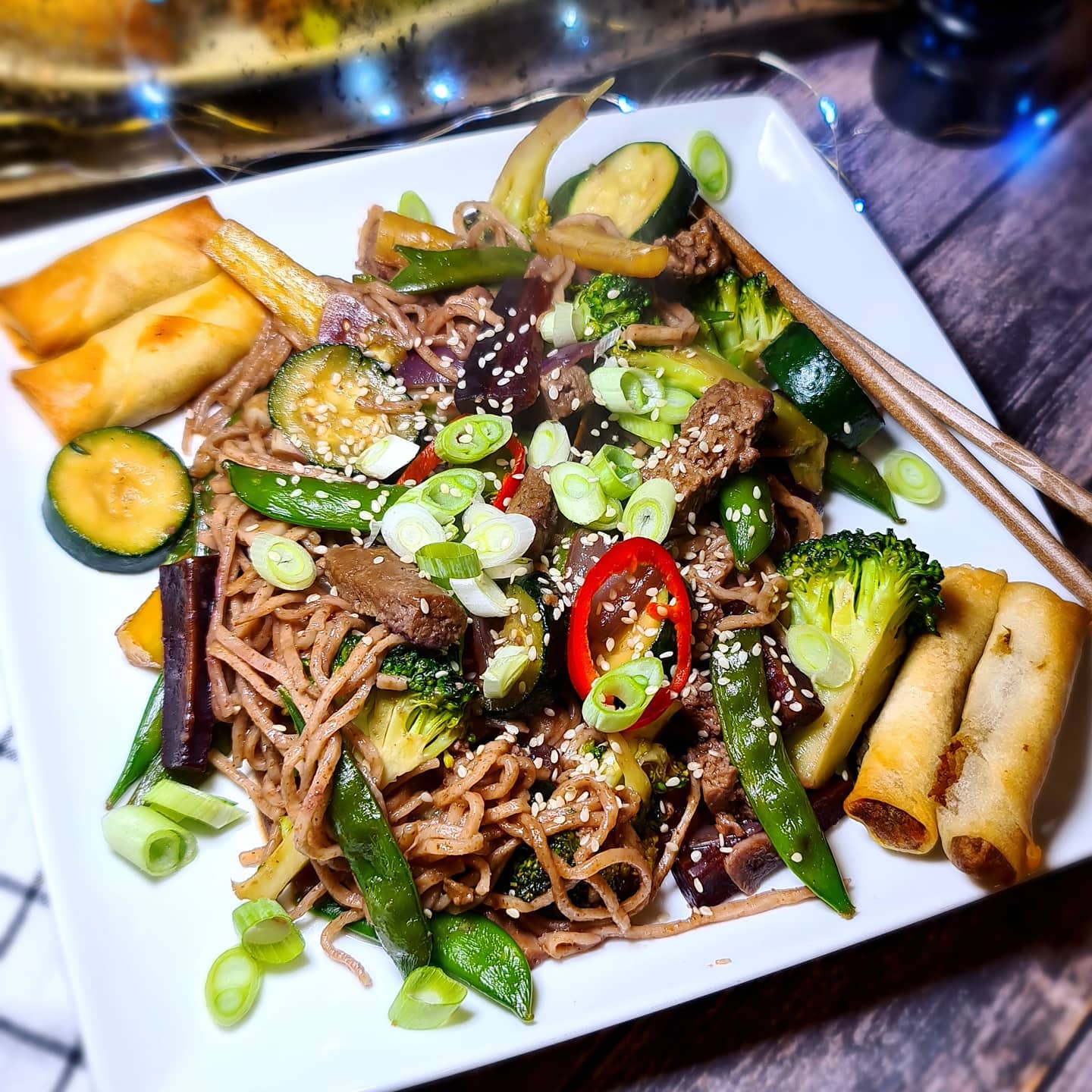 Vegan Teriyaki Stir-Fry with Wholewheat Noodles