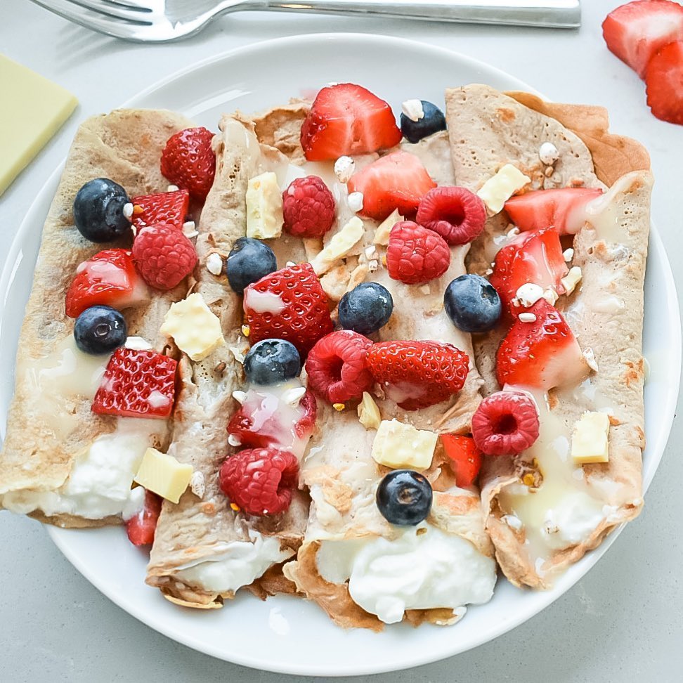 White Chocolate Berry Vegan Crepes