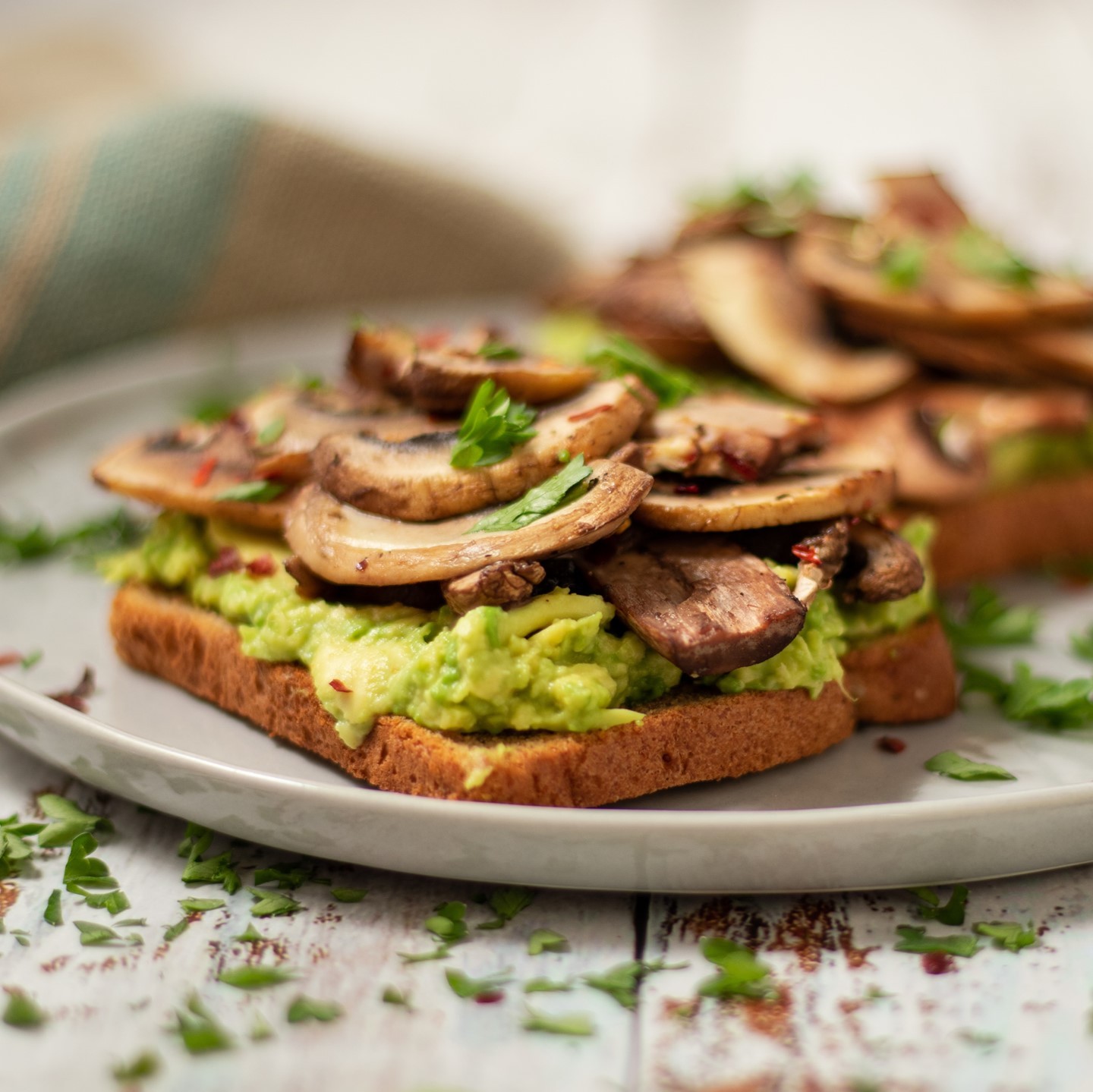 Creamy Mushroom Avocado Toast