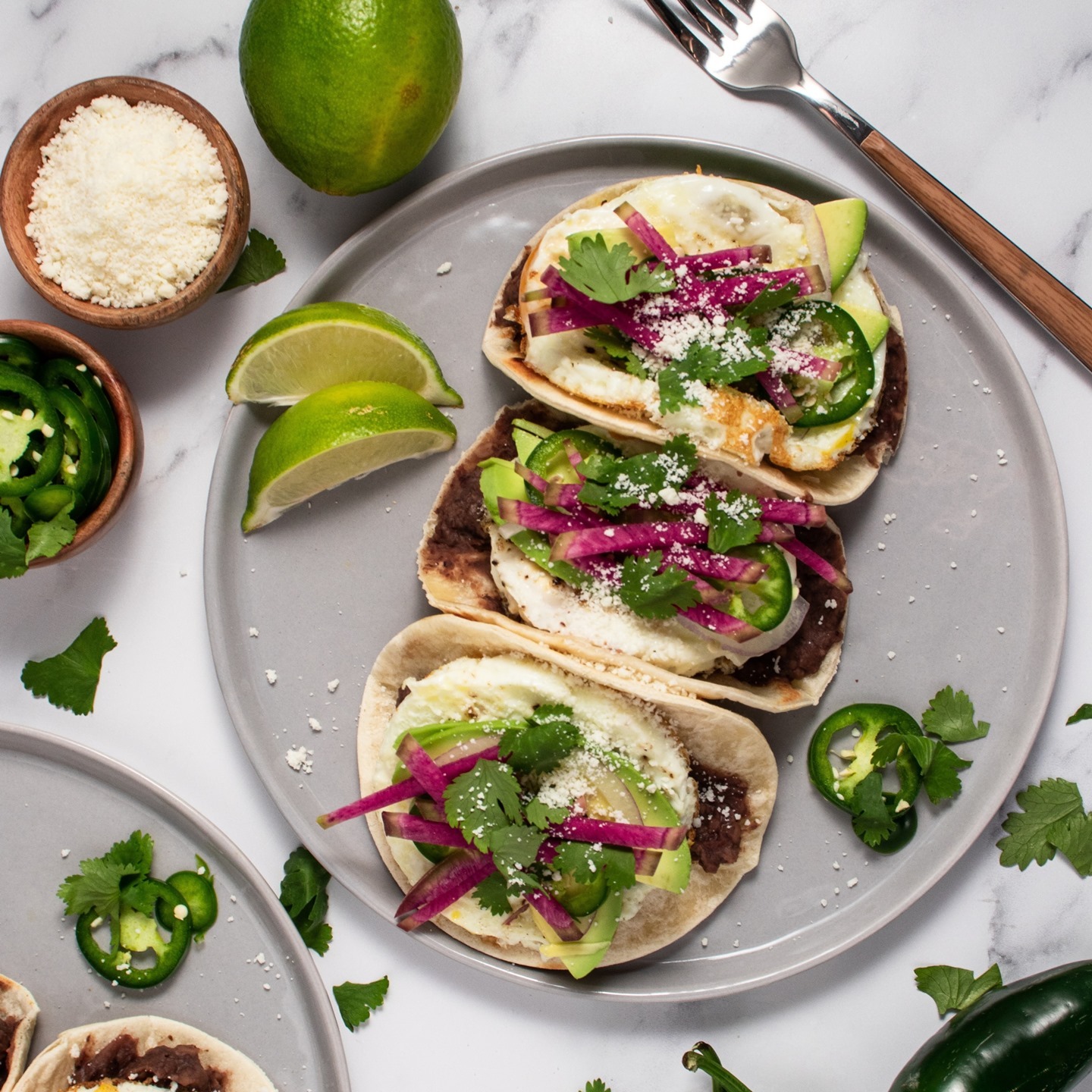 Easy Breakfast Tacos with Fresh Toppings
