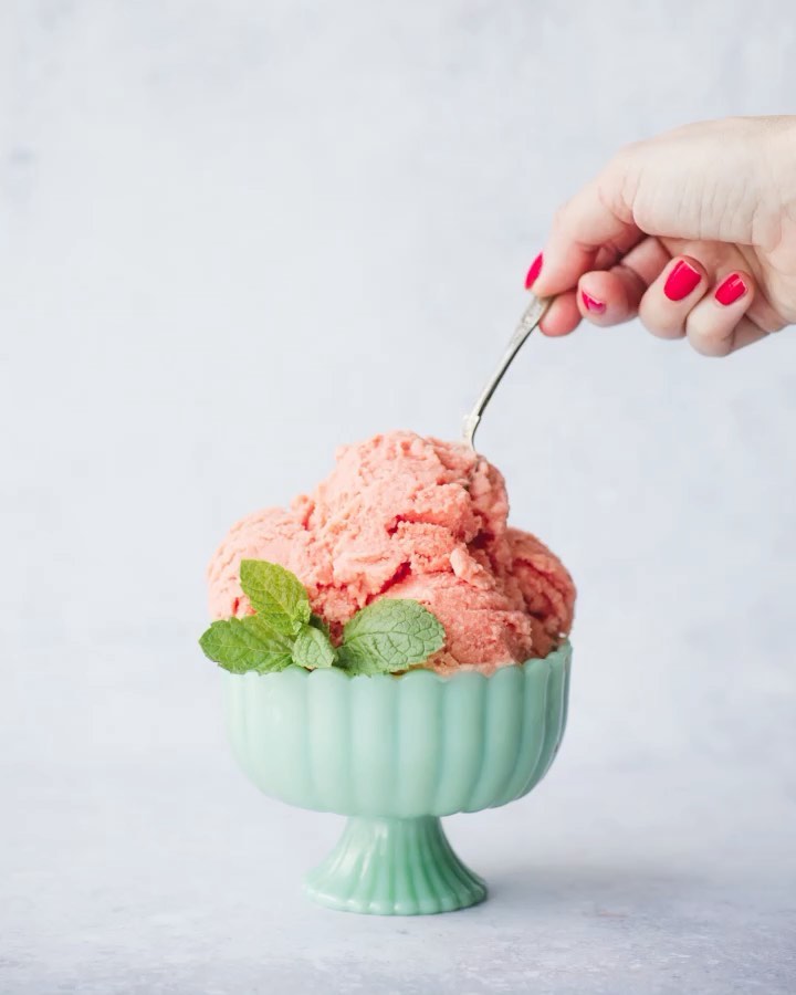Watermelon Mint Vegan Ice Cream