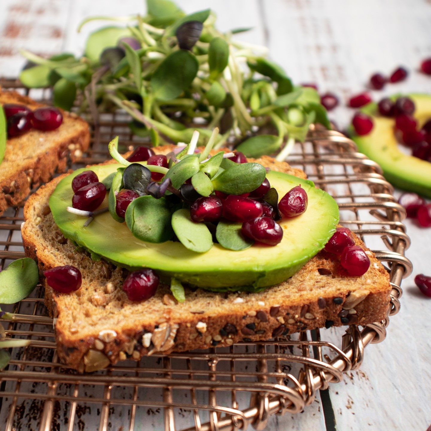 Pomegranate Avocado Toast