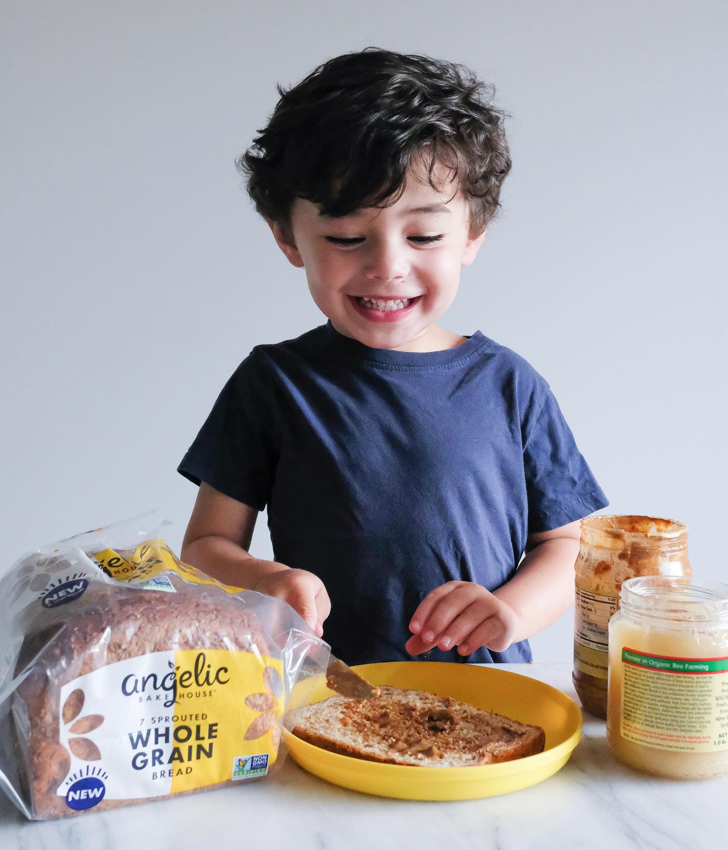 Sunflower Seed Butter and Honey Sandwich
