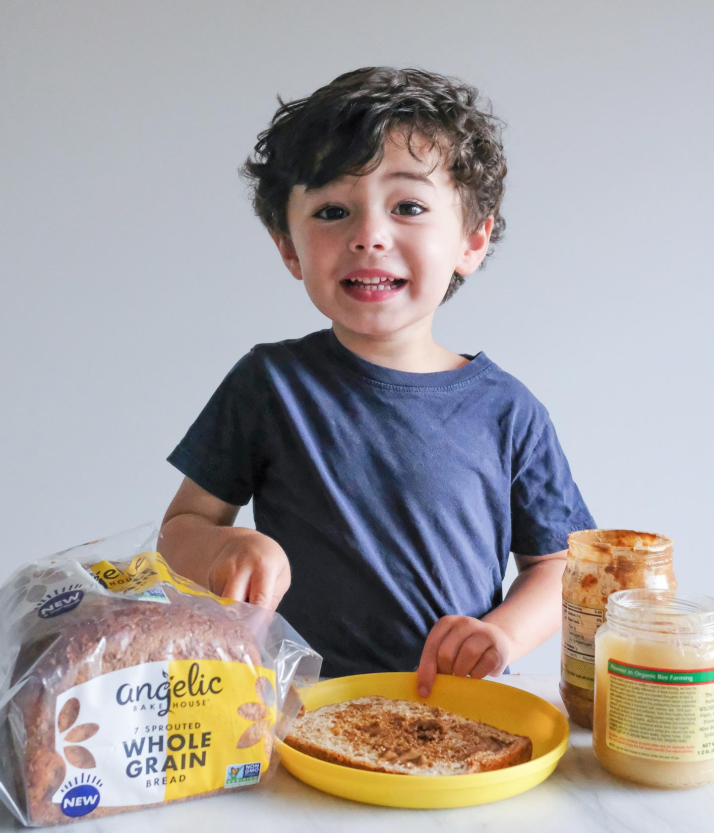 Sunflower Seed Butter and Honey Sandwich