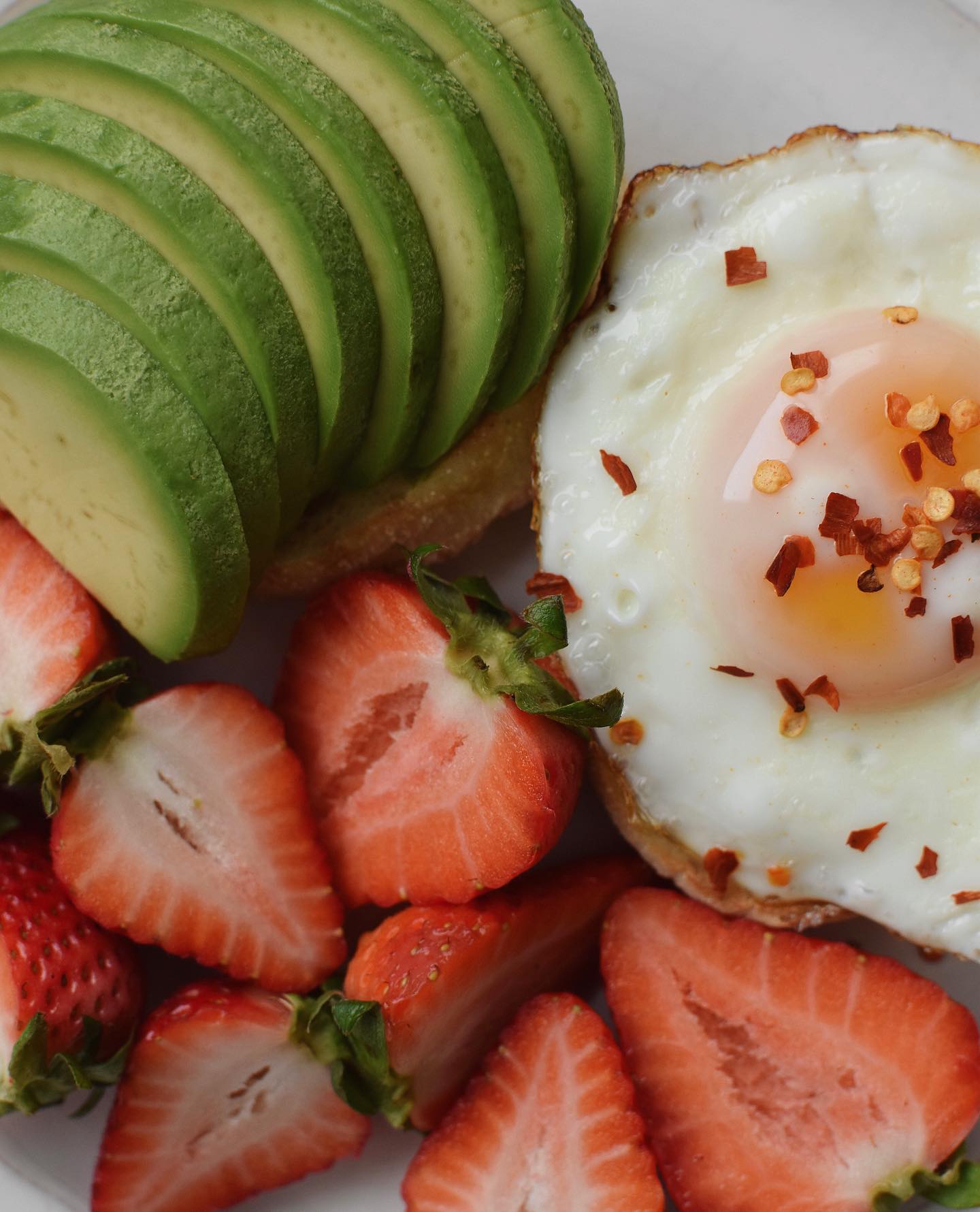 Fried Egg and Avocado on English Muffin