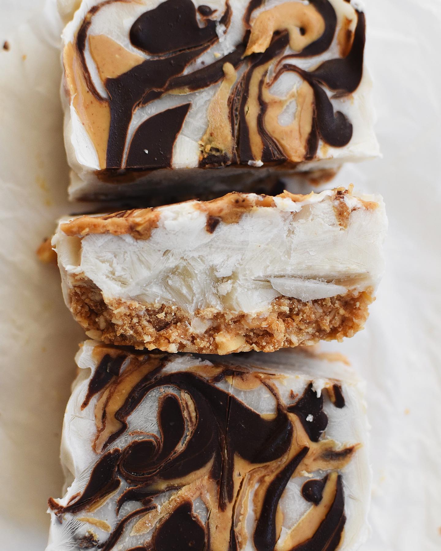 Chocolate Peanut Butter Frozen Yogurt Bars