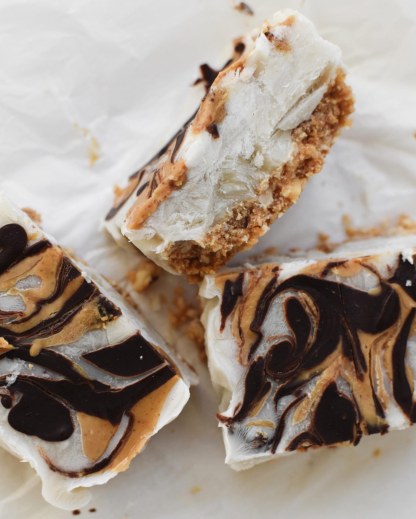 Chocolate Peanut Butter Frozen Yogurt Bars