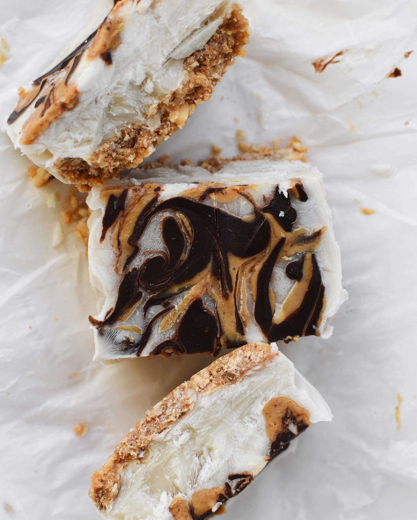 Chocolate Peanut Butter Frozen Yogurt Bars