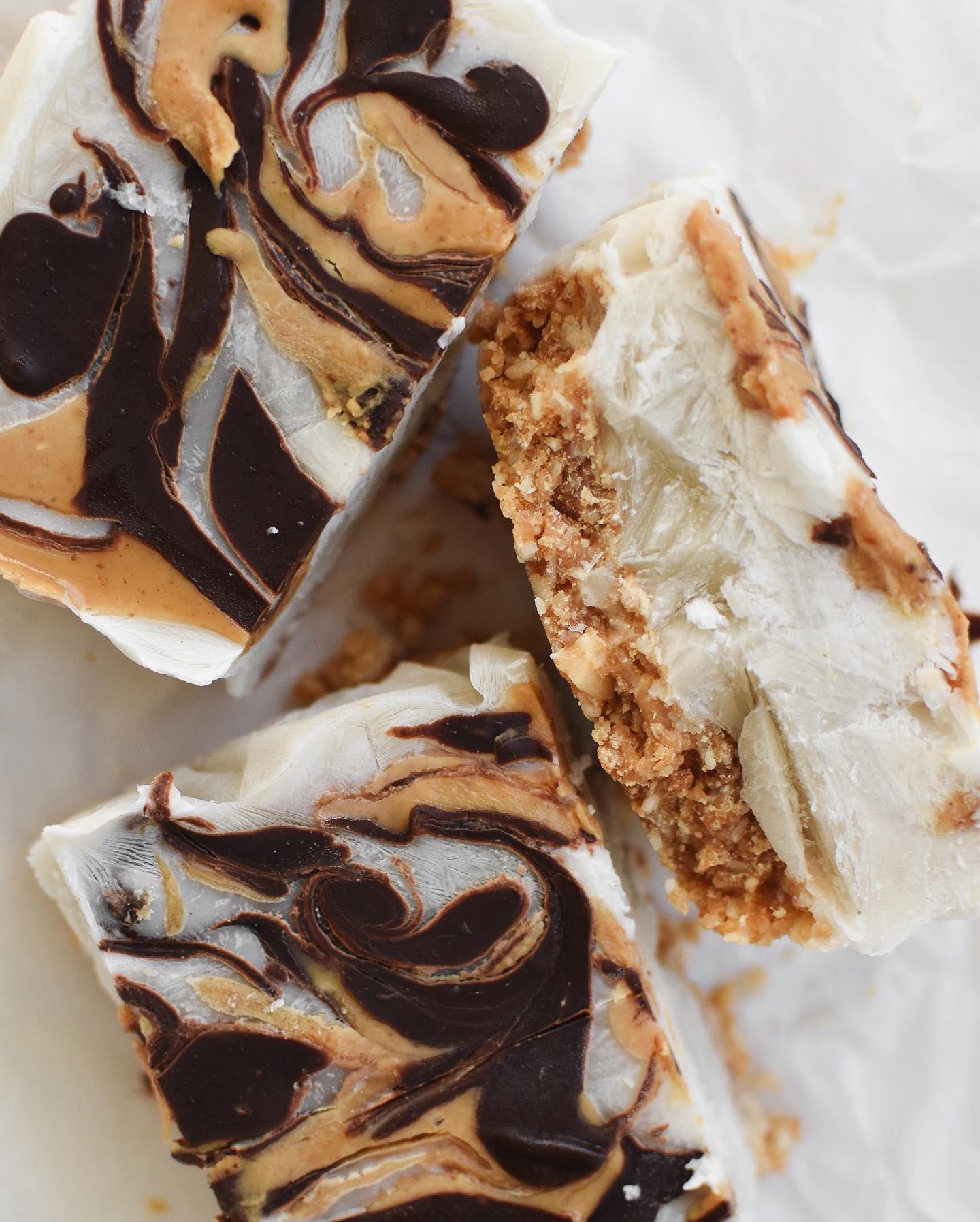 Chocolate Peanut Butter Frozen Yogurt Bars