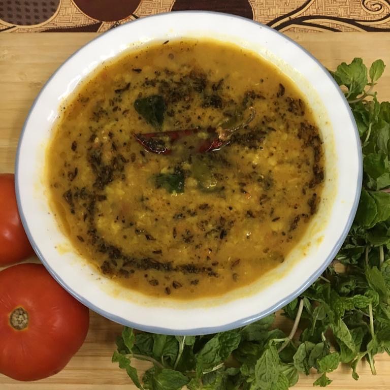 Mint Infused Indian Lentil Dal