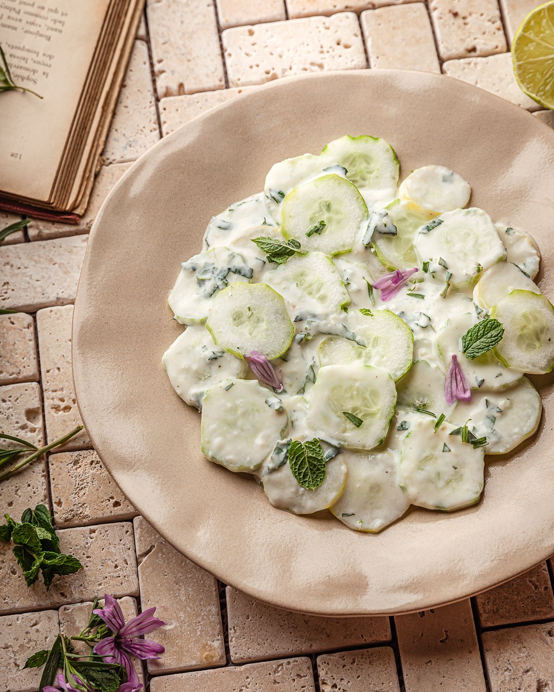 Cucumber Raita with Mint and Spices