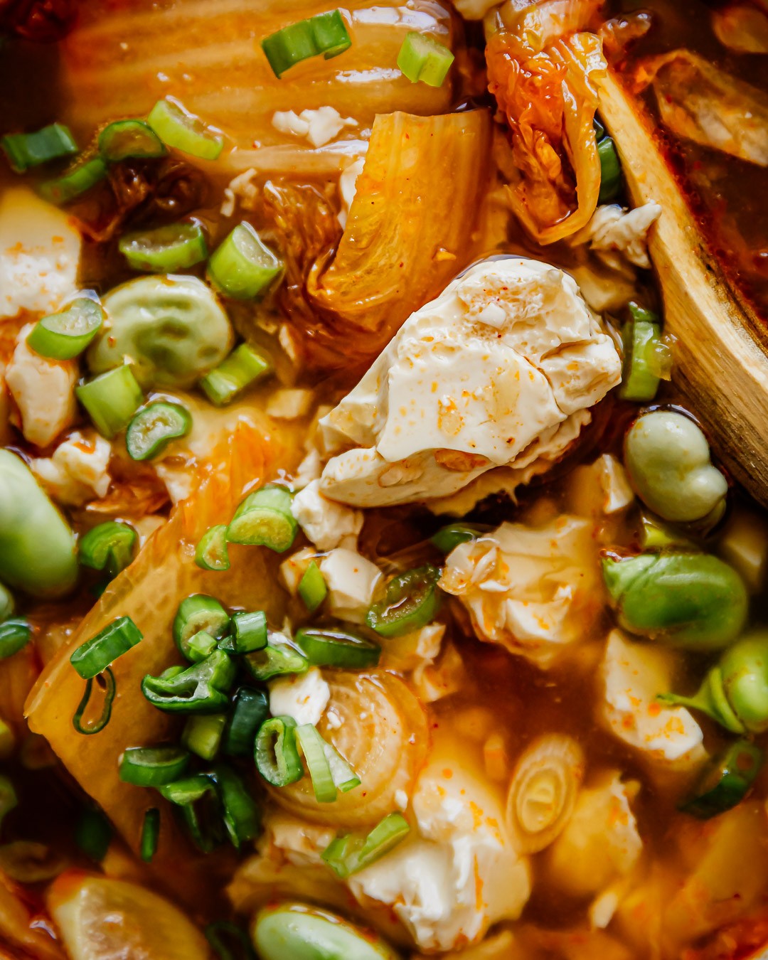Kimchi and Silken Tofu Soup