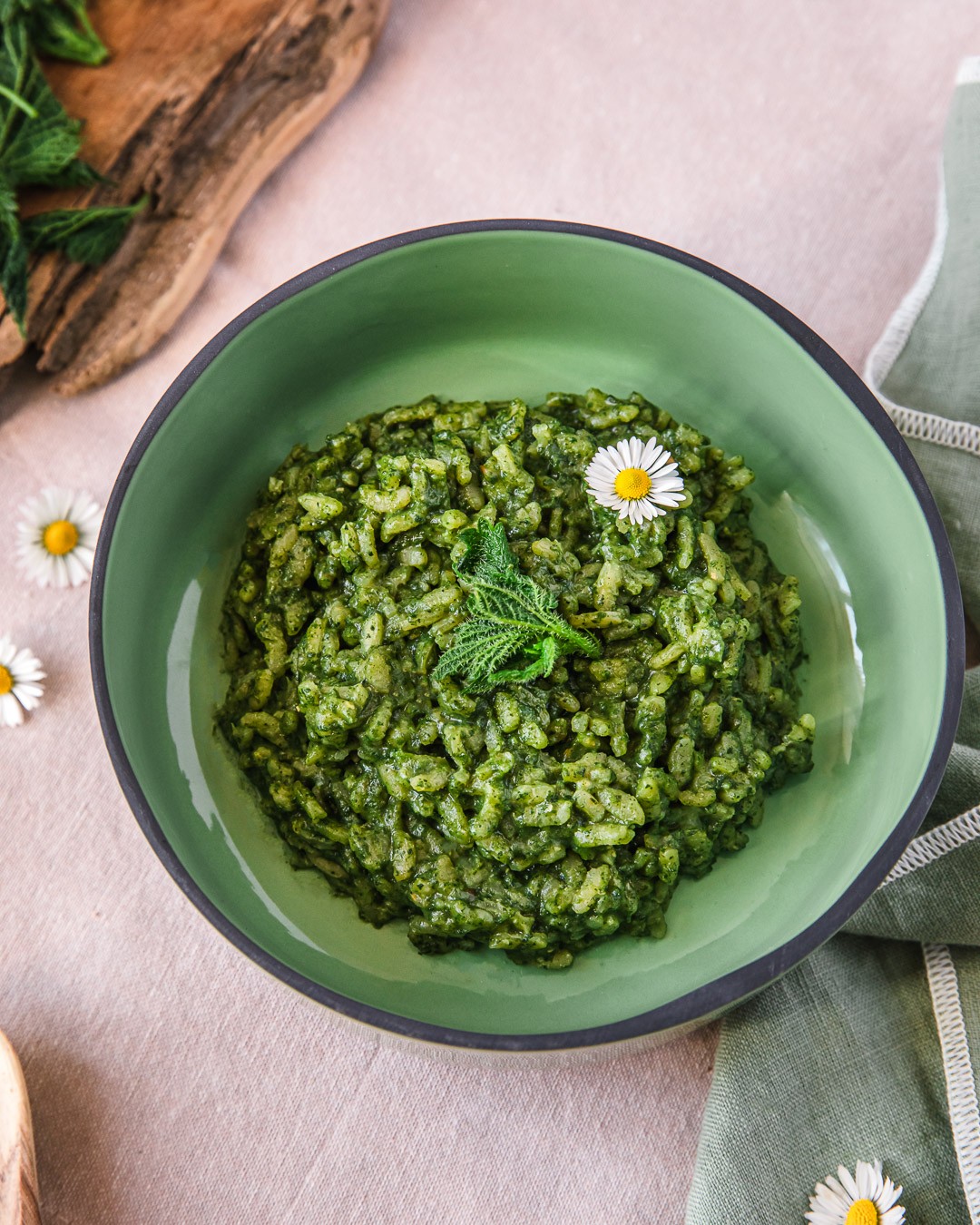 Nettle and Mushroom Risotto