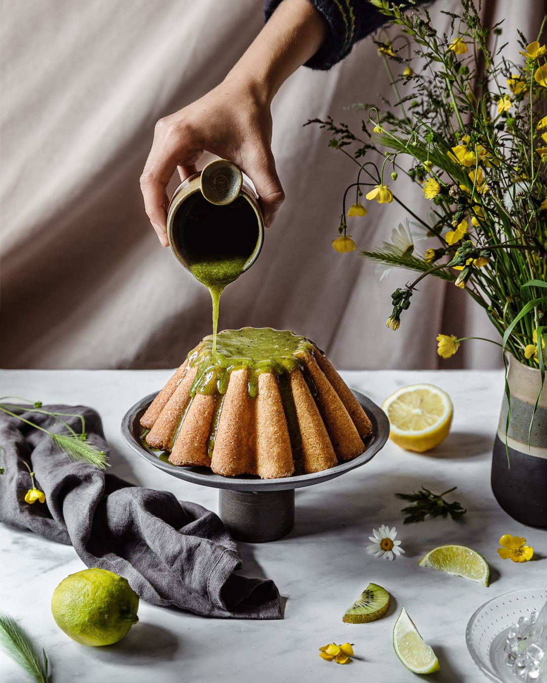 Vegan Kiwi Lemon Cake