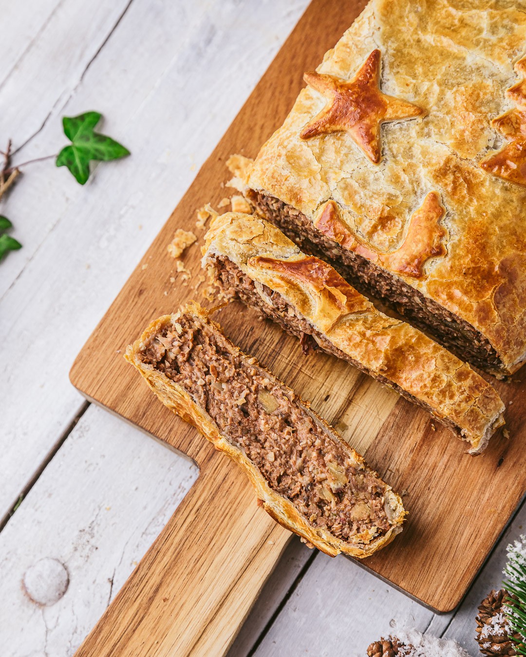 Vegan Mushroom and Chestnut Christmas Wellington