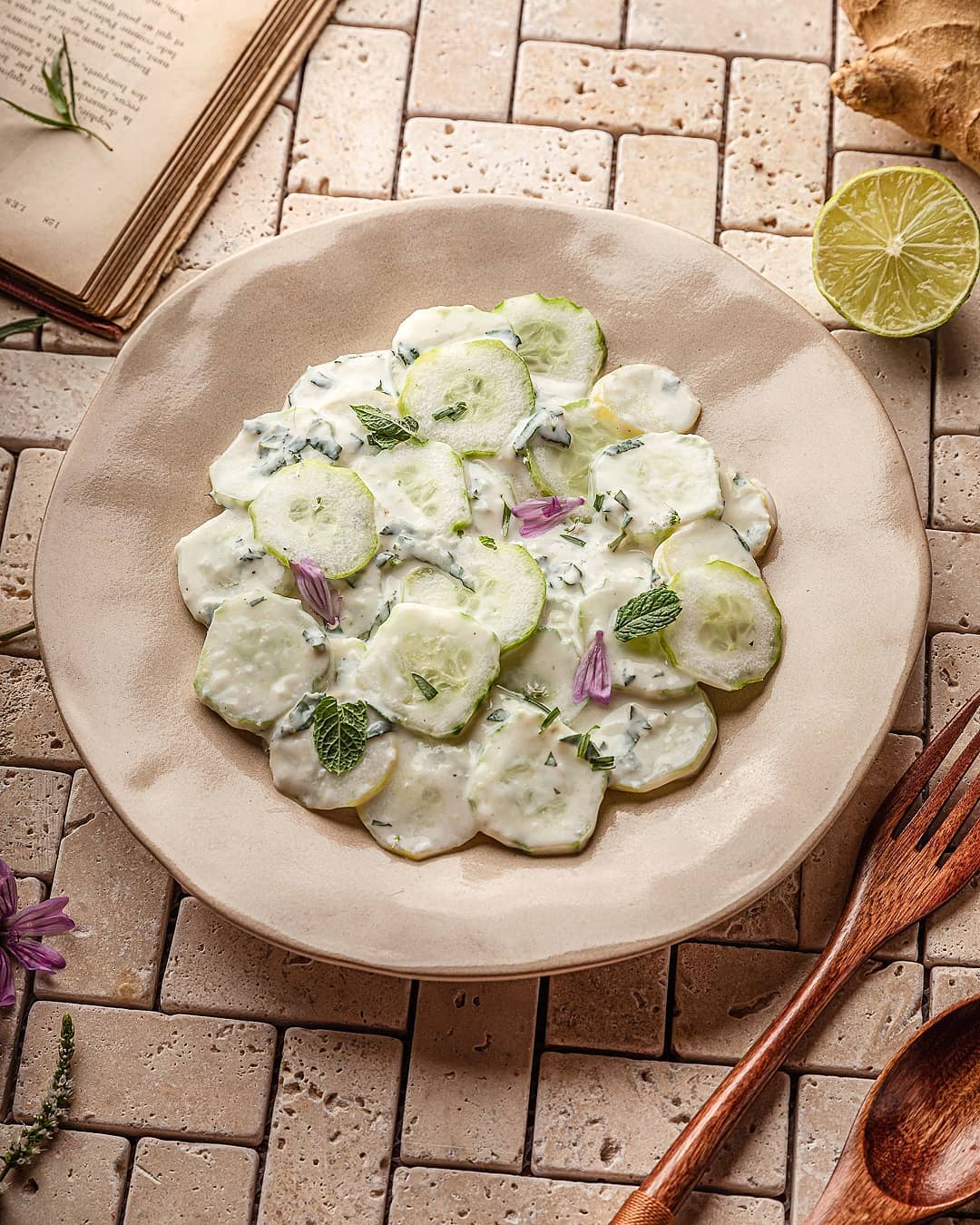 Cucumber Raita with Mint and Spices