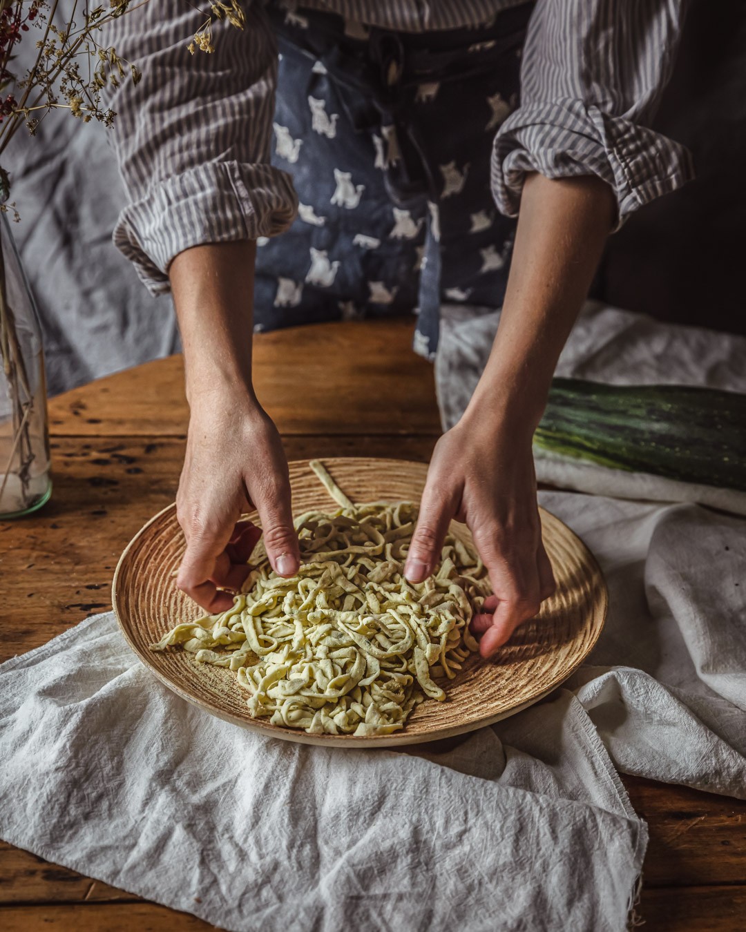 Fresh Pasta with Zucchini Puree
