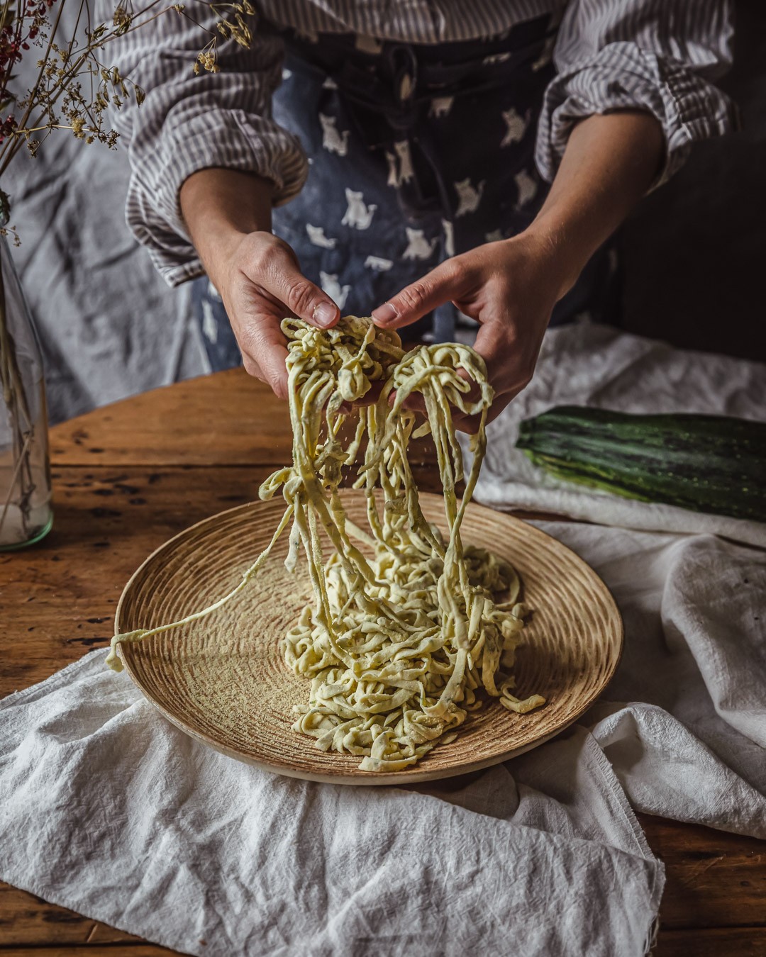 Fresh Pasta with Zucchini Puree