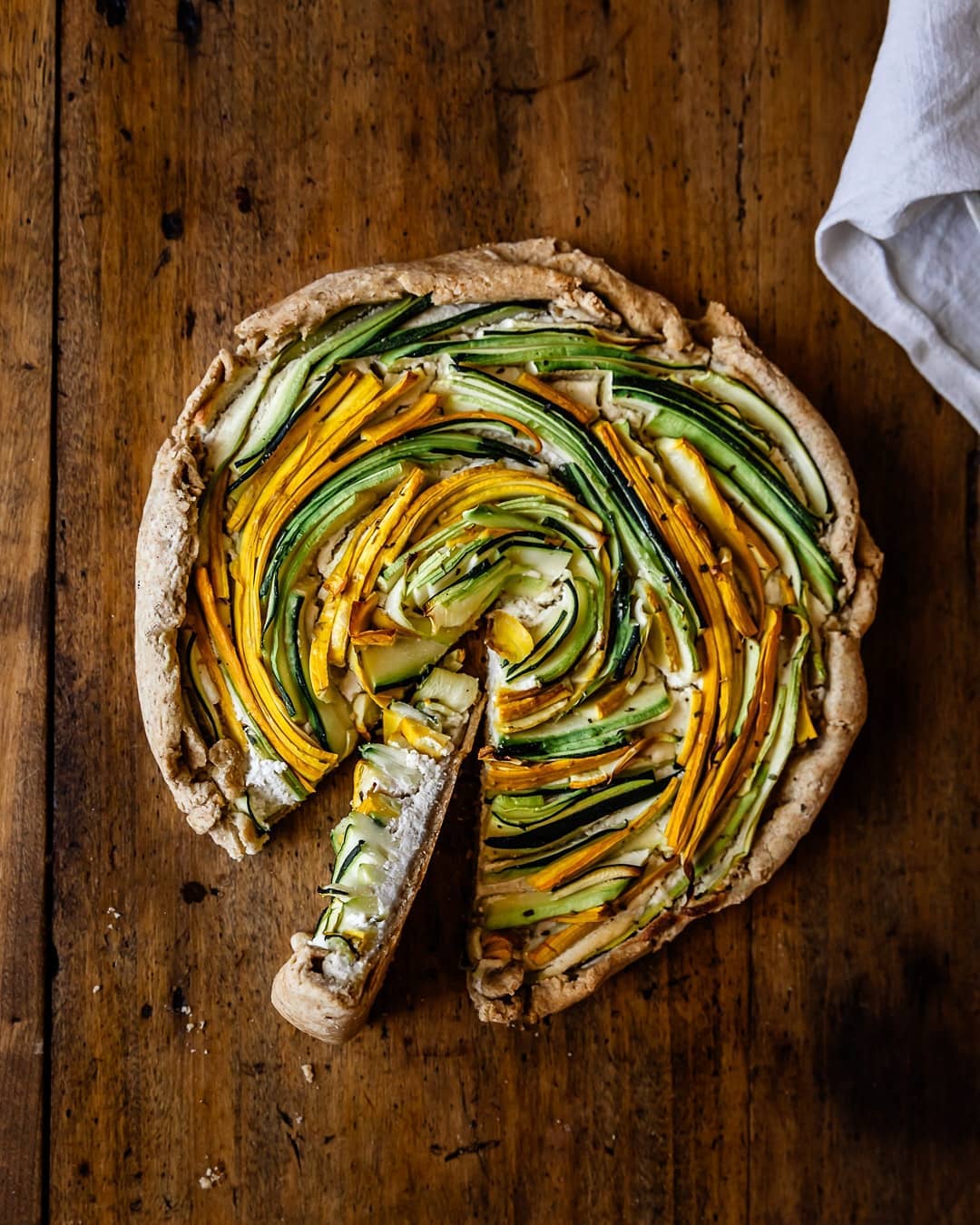 Zucchini Tart with Almond Ricotta