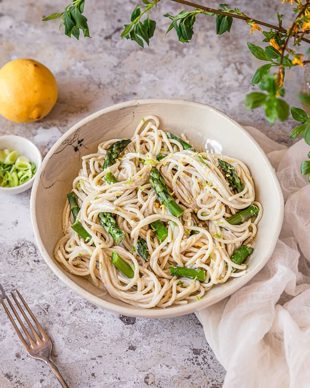 Green Asparagus and Lemon Spaghetti