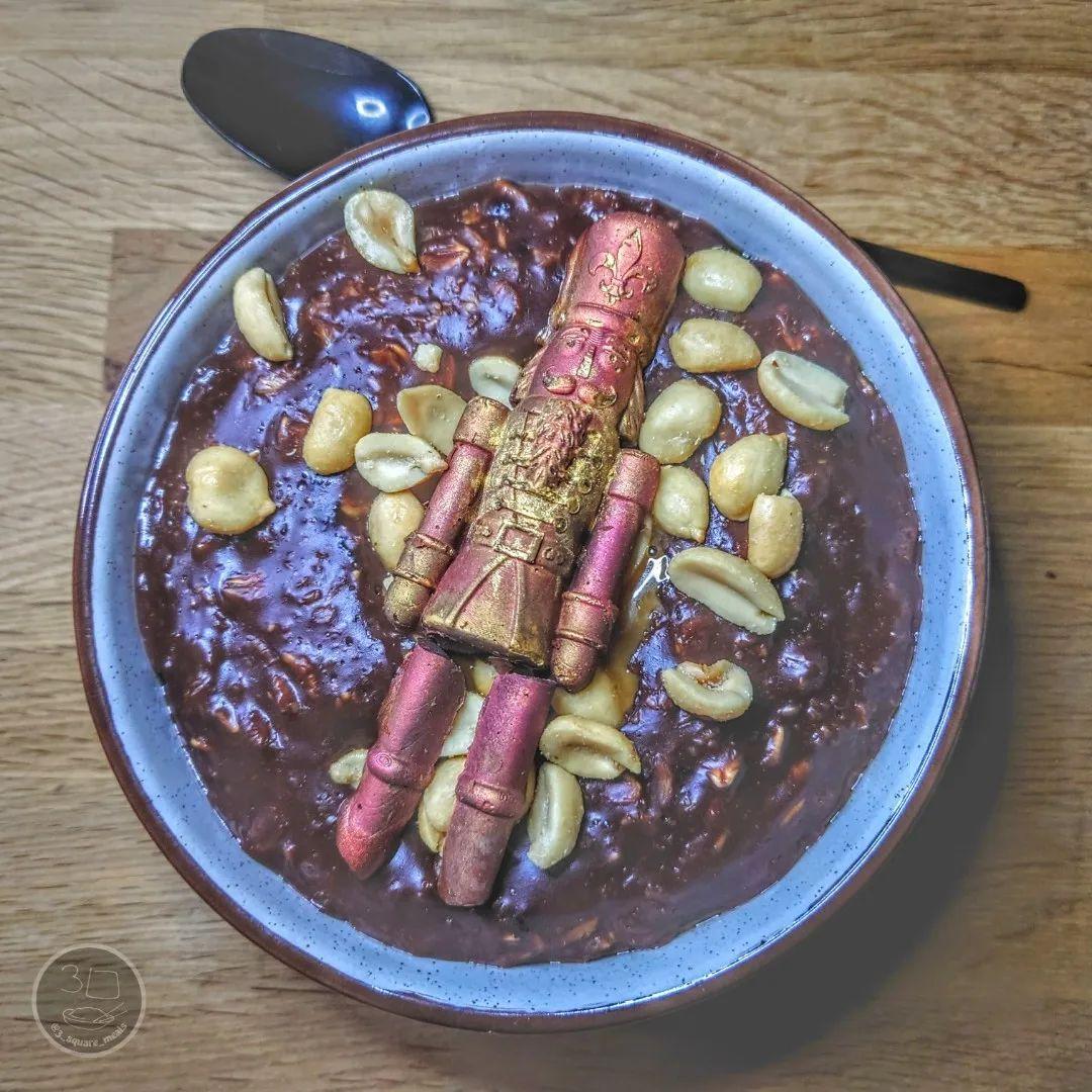 Chocolate Nutcracker Sweet Porridge Breakfast