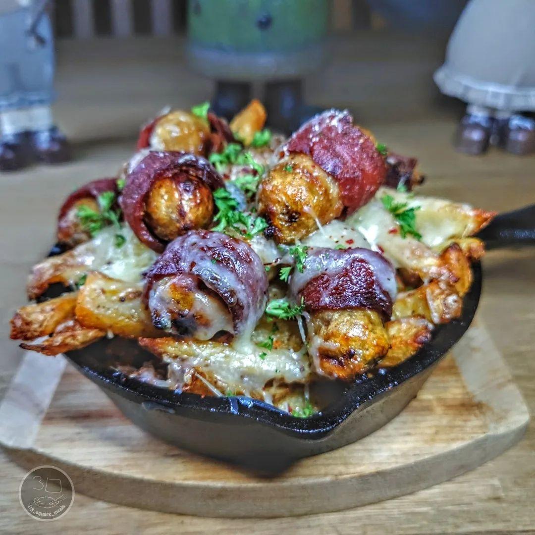 Cheesy Pigs in Blankets Loaded Fries