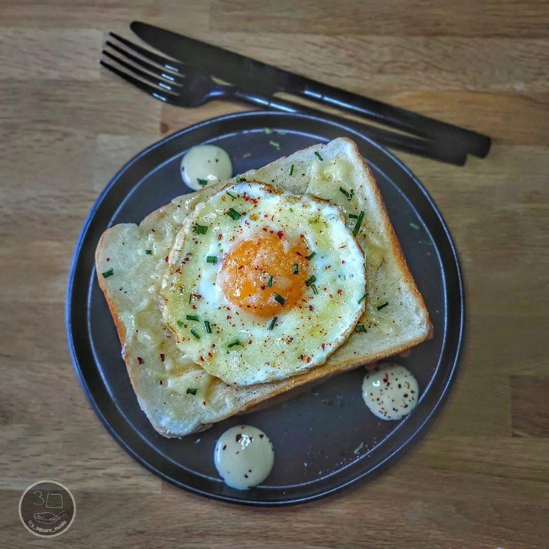 Sausage and Beans Croque Sandwich