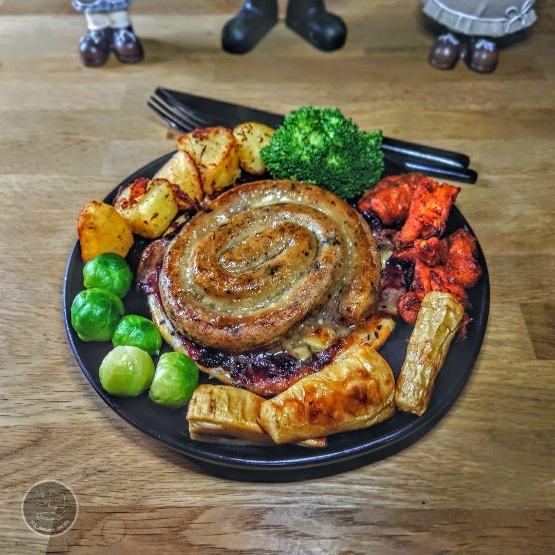 Festive Sausage Brie Cranberry Tart