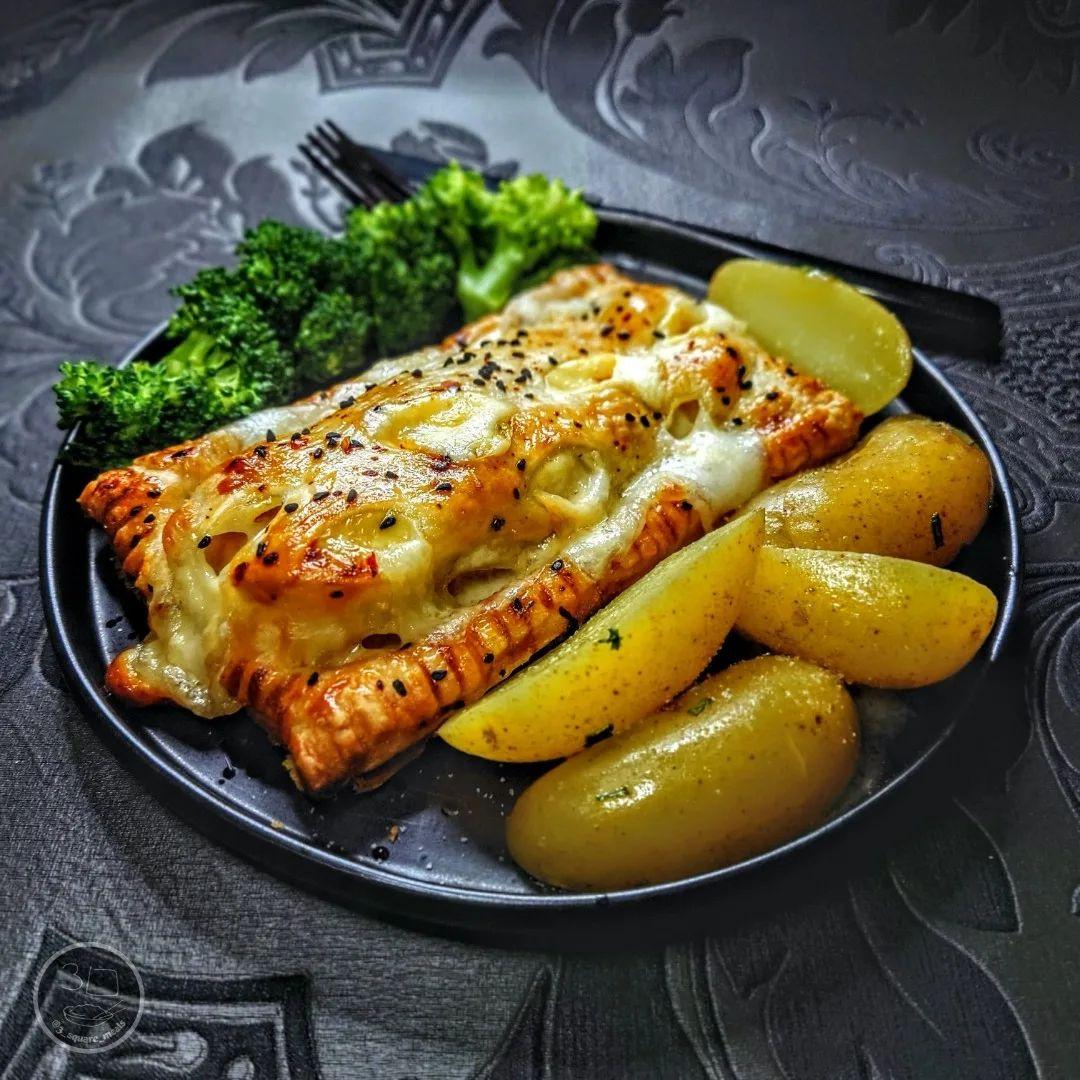 Vegetarian Salmon En Croute with Sides