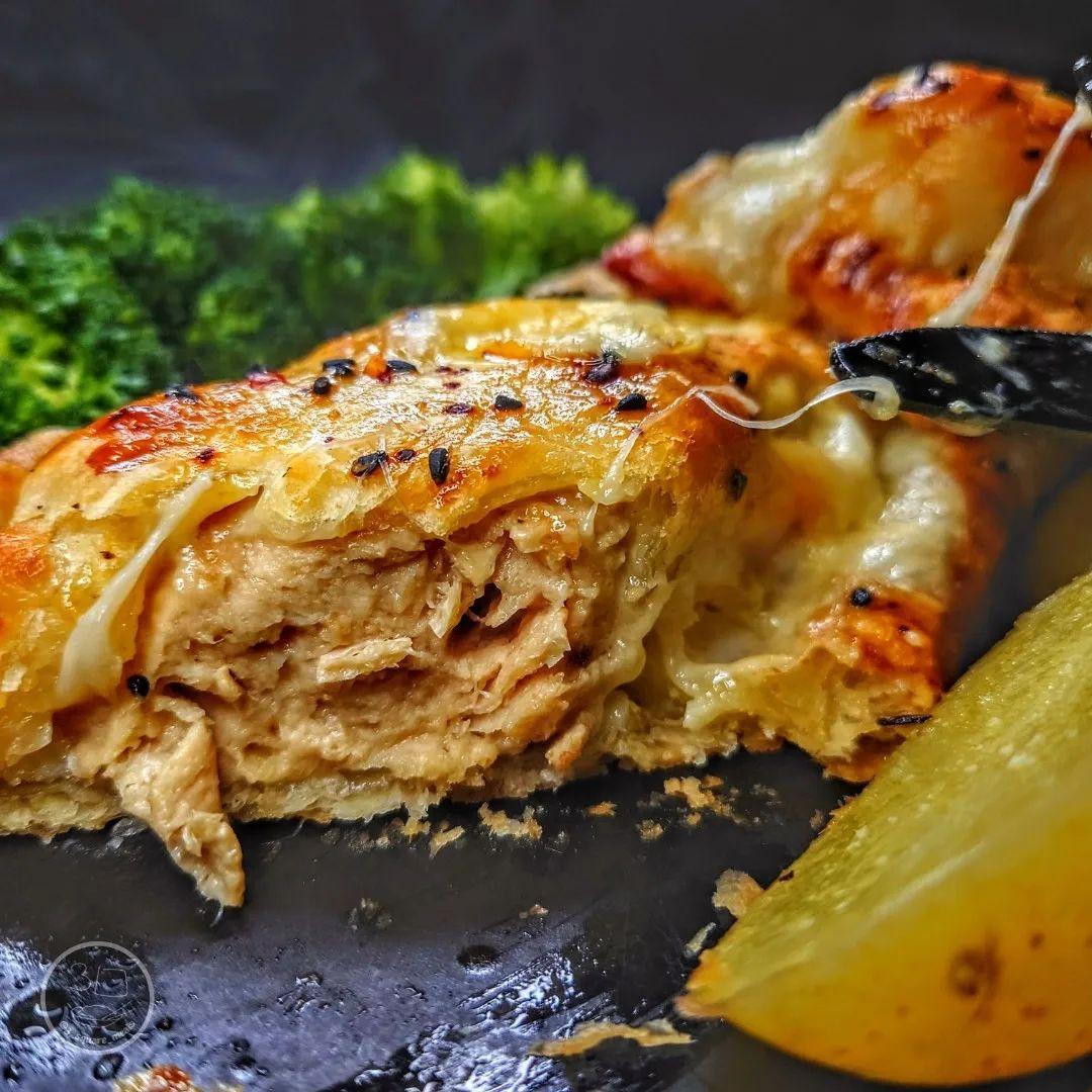 Vegetarian Salmon En Croute with Sides