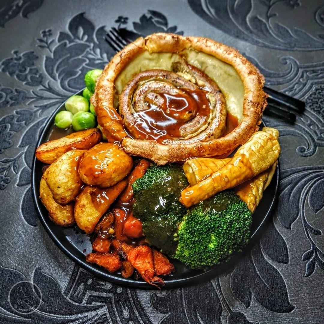 Vegetarian Toad in the Hole with Roasted Veggies