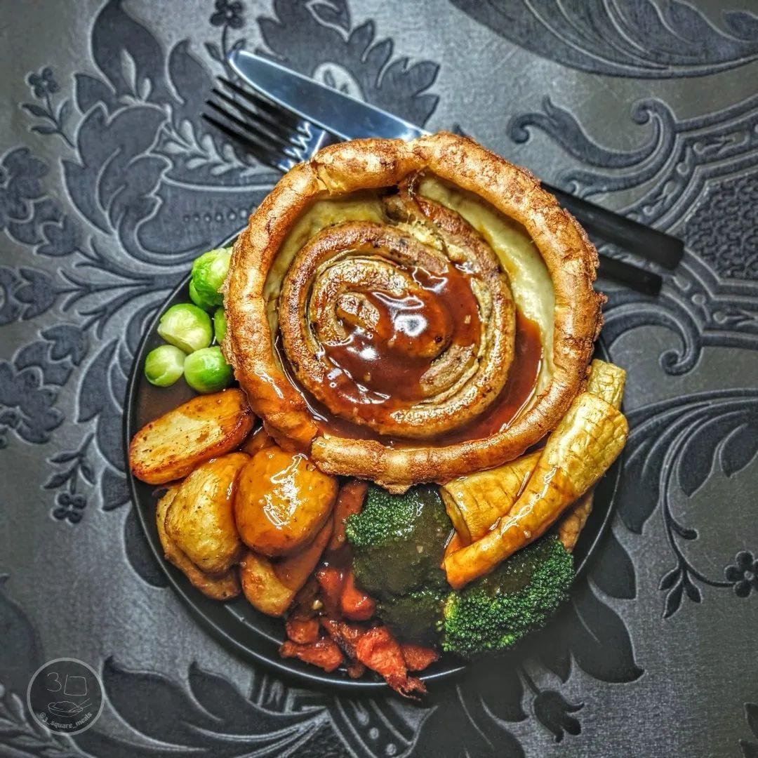 Vegetarian Toad in the Hole with Roasted Veggies