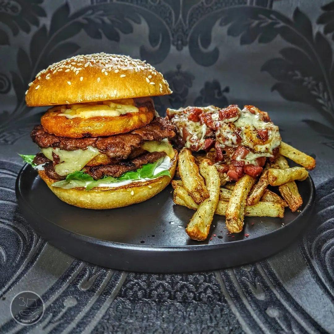 Double Smash Patty Burger with Loaded Fries