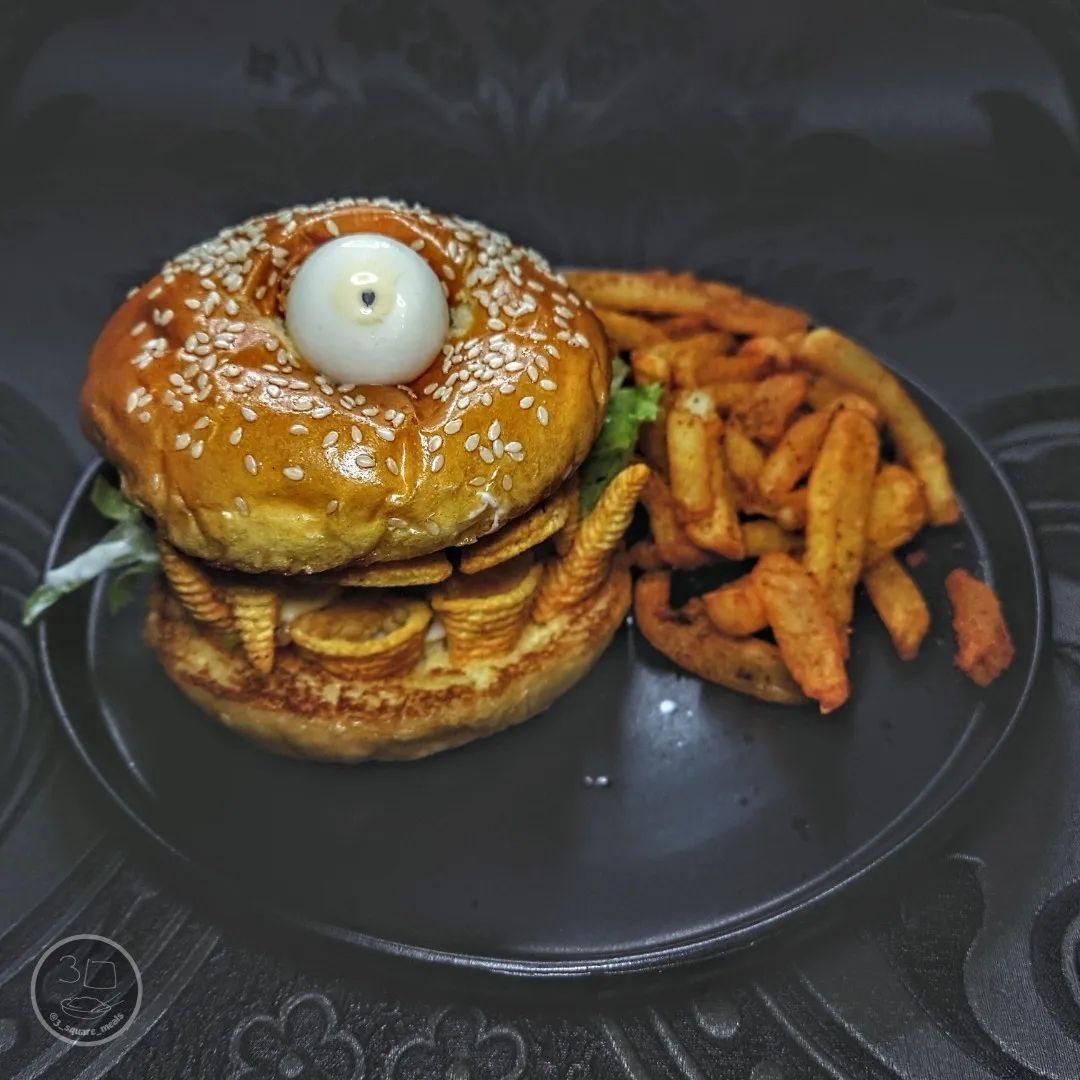 Halloween Cyclops Monster Burger