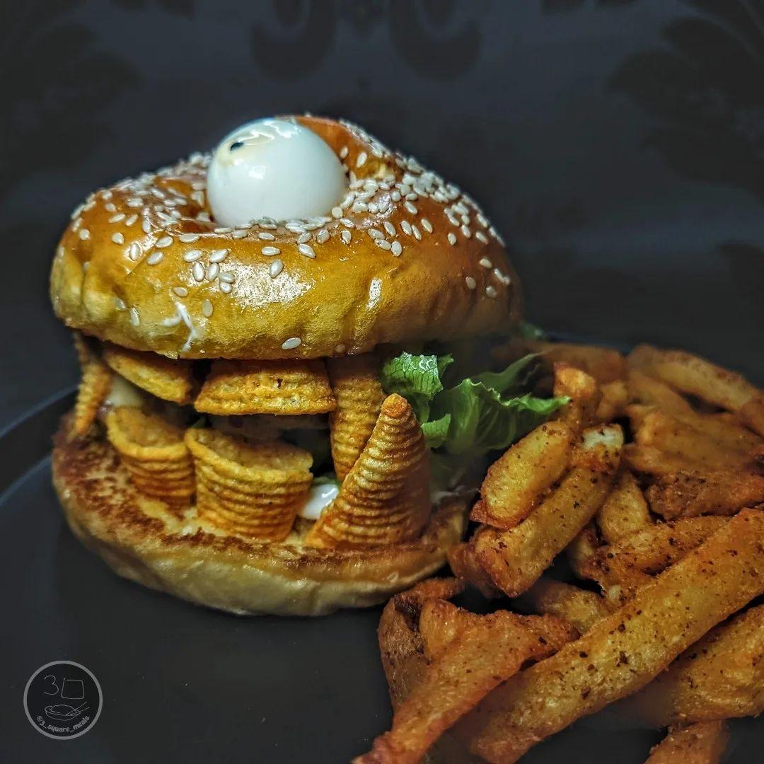Halloween Cyclops Monster Burger