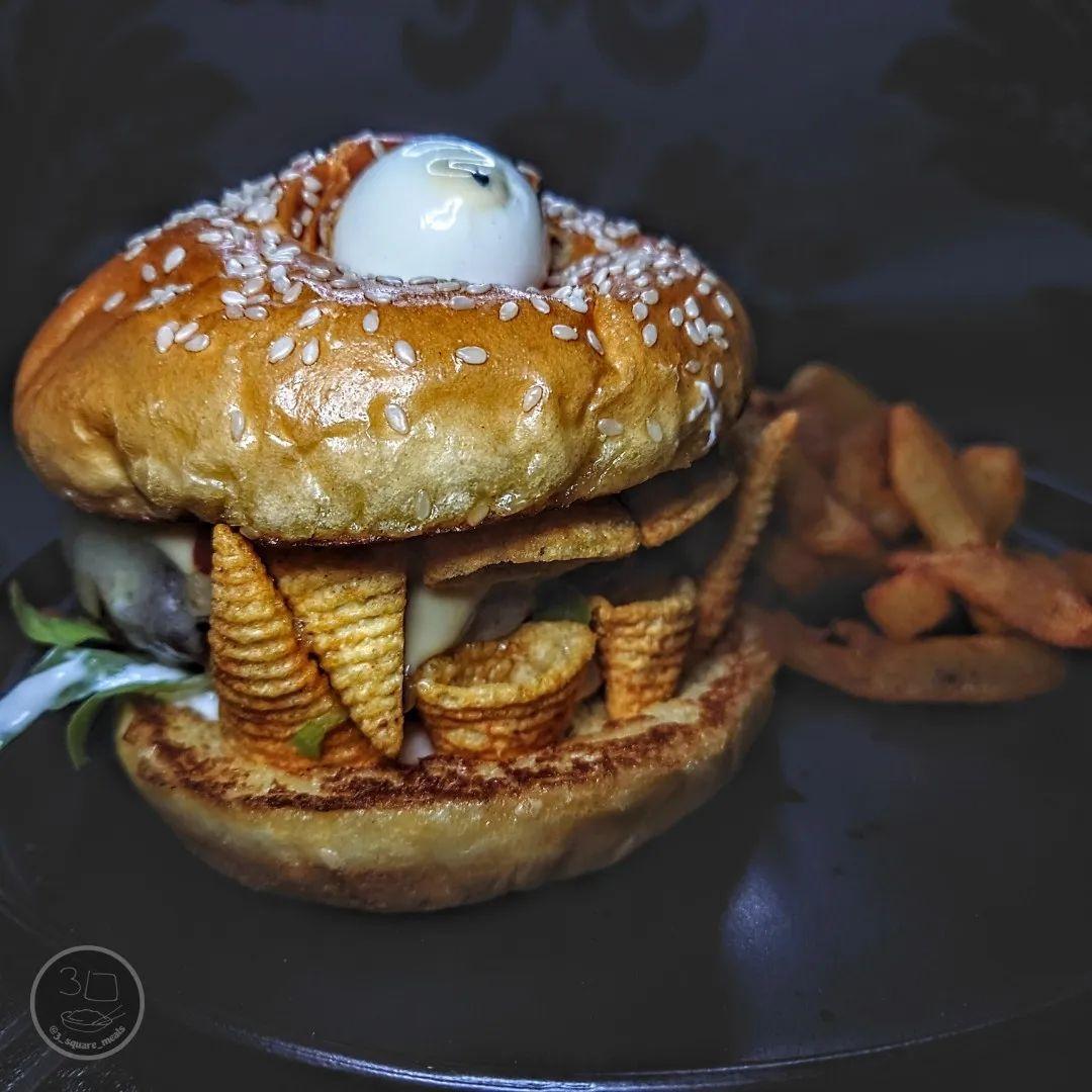 Halloween Cyclops Monster Burger