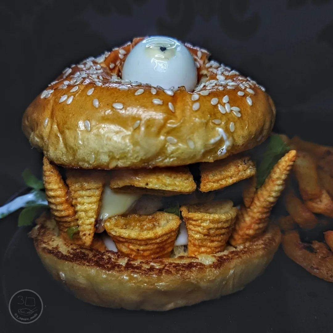 Halloween Cyclops Monster Burger